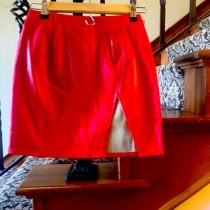 Mini faux leather skirt